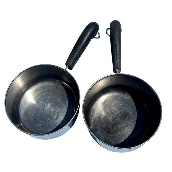 Vintage Revere Ware 1801 Copper Clad  Saucepan #2363973 Patent Process Set of 2 - Picture 6 of 9